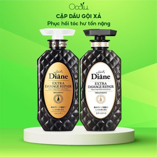 Cặp Gội Xả Phục Hồi Tóc Hư Tổn Nặng Moist Diane Extra Damage Repair dành cho tóc khô, xơ, chẻ ngọn