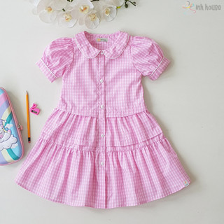 V118 Váy trẻ em Cotton Xinh House Hàn Quốc Dáng Suông  Cho Bé Gái