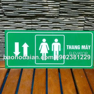 Bảng mica chỉ dẫn thang máy 15 x 30cm