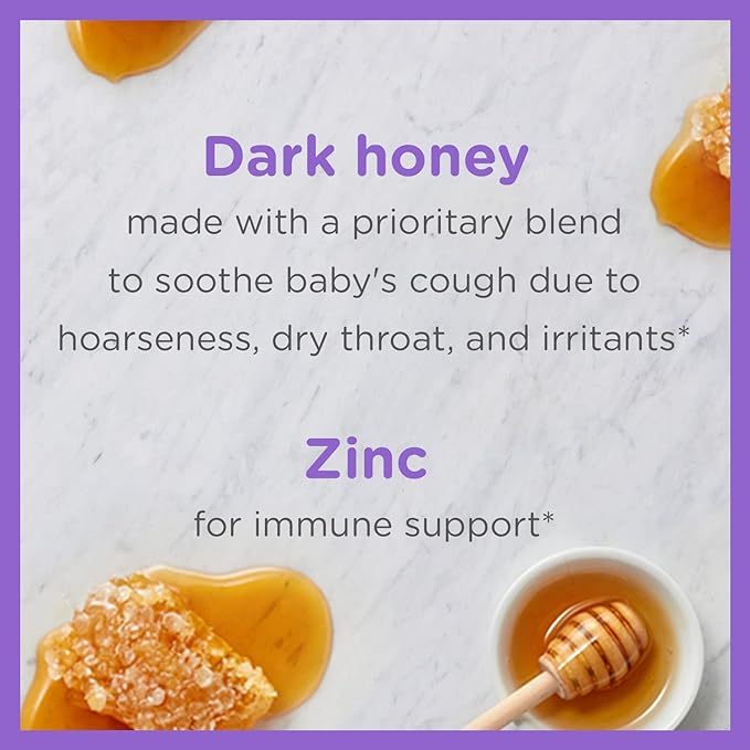 Zarbee's Natural Baby Cough Syrup - Siro Ho Tiêu Đờm, Tăng Đề Kháng + Kẽm Zinc Cho Trẻ Sơ Sinh 59ml