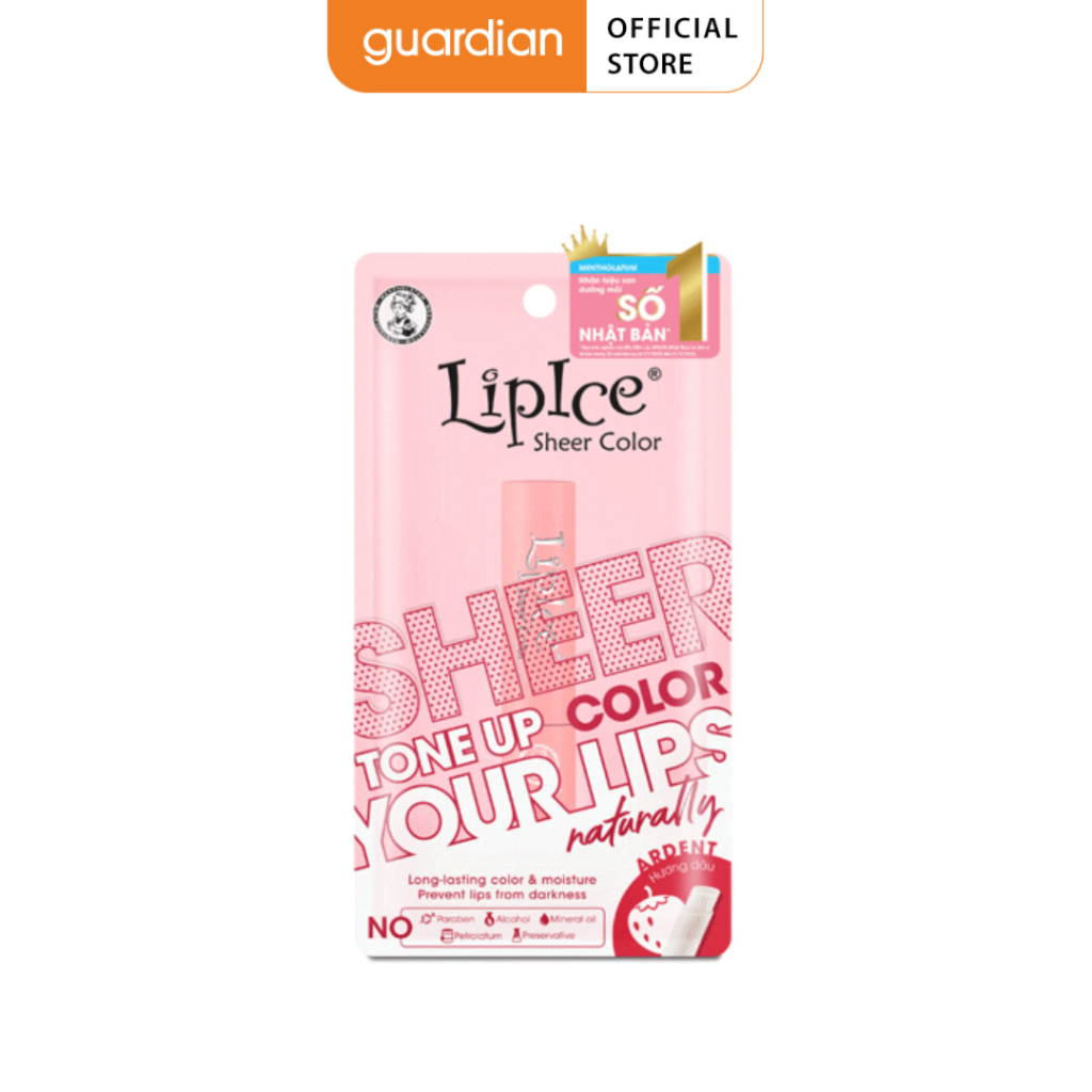 Son Dưỡng Lipice Sheer Color Ardent Hương Dâu 2,4Gr