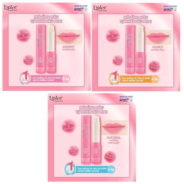 Son Dưỡng Lipice Sheer Color Ardent Hương Dâu 2,4Gr