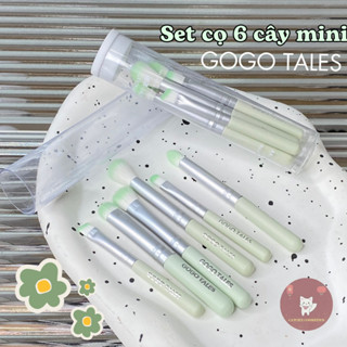   GOGO TALES  Set cọ trang điểm mắt 6 cây mini GOGO TALES kèm hộp đựng nhựa  GT563  