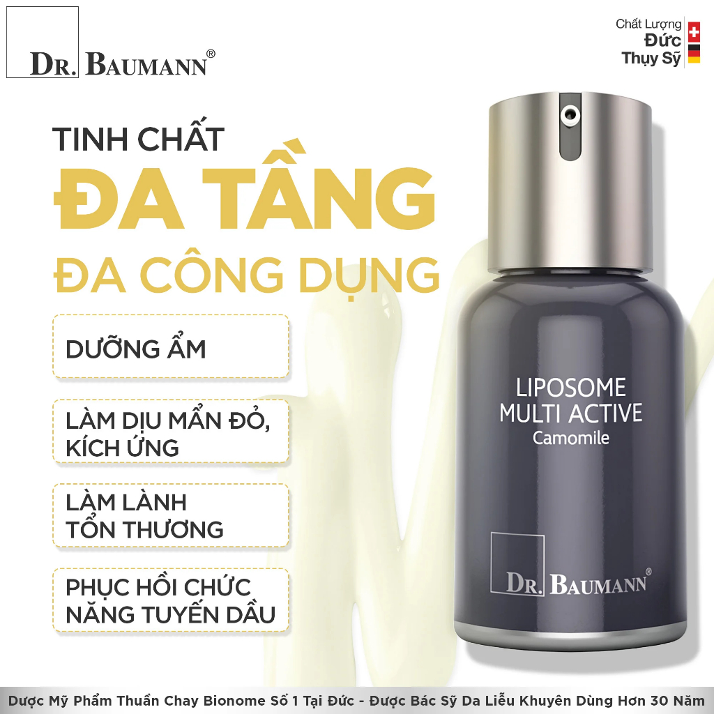Tinh chất phục hồi da kích ứng Dr. Baumann Liposome Multi Active Camomile 30ml