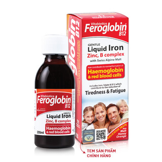 Siro bổ sung sắt, bổ máu cho bé Vitabiotics Feroglobin B12, chai 200ml
