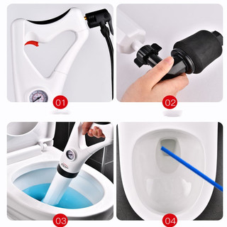 Súng thần công thông tắc bồn cầu,Thông bồn cầu, thông thoát sàn, thông chậu rửa bát, lavabo