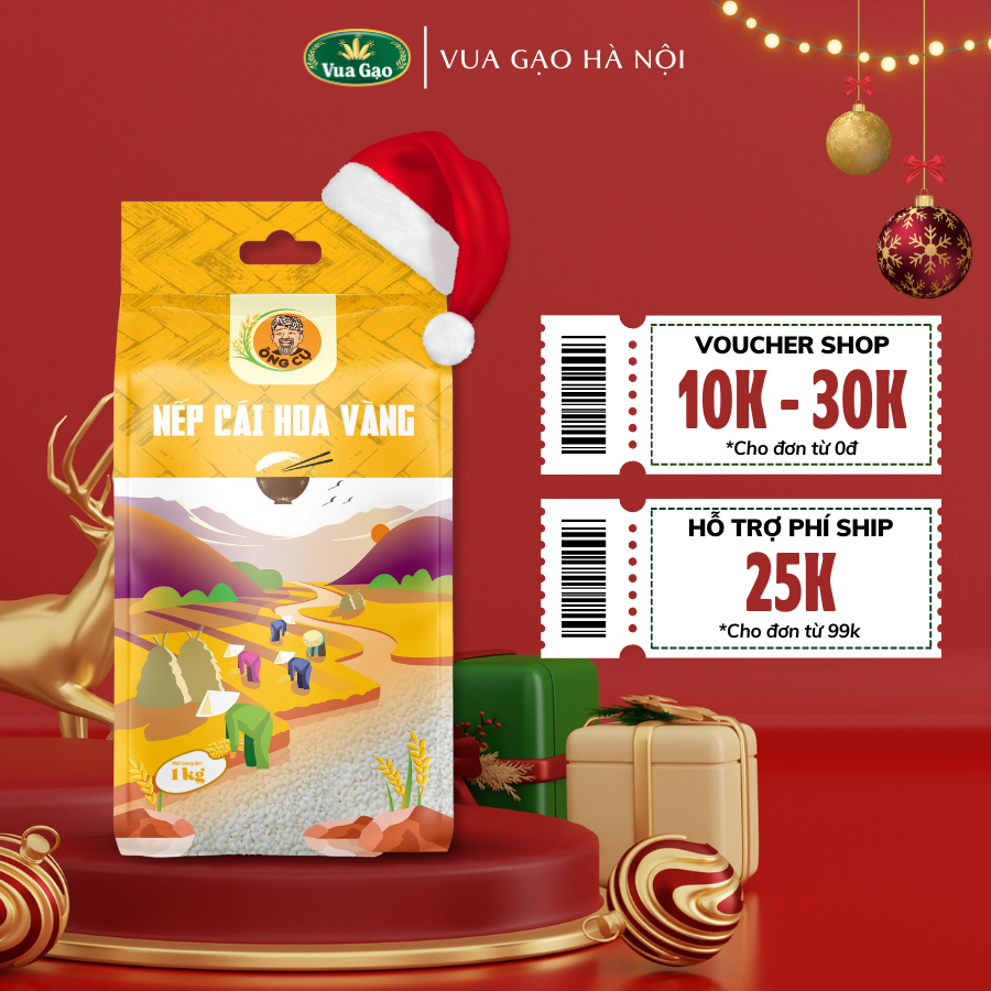 GẠO NẾP CÁI HOA VÀNG TÚI 1KG