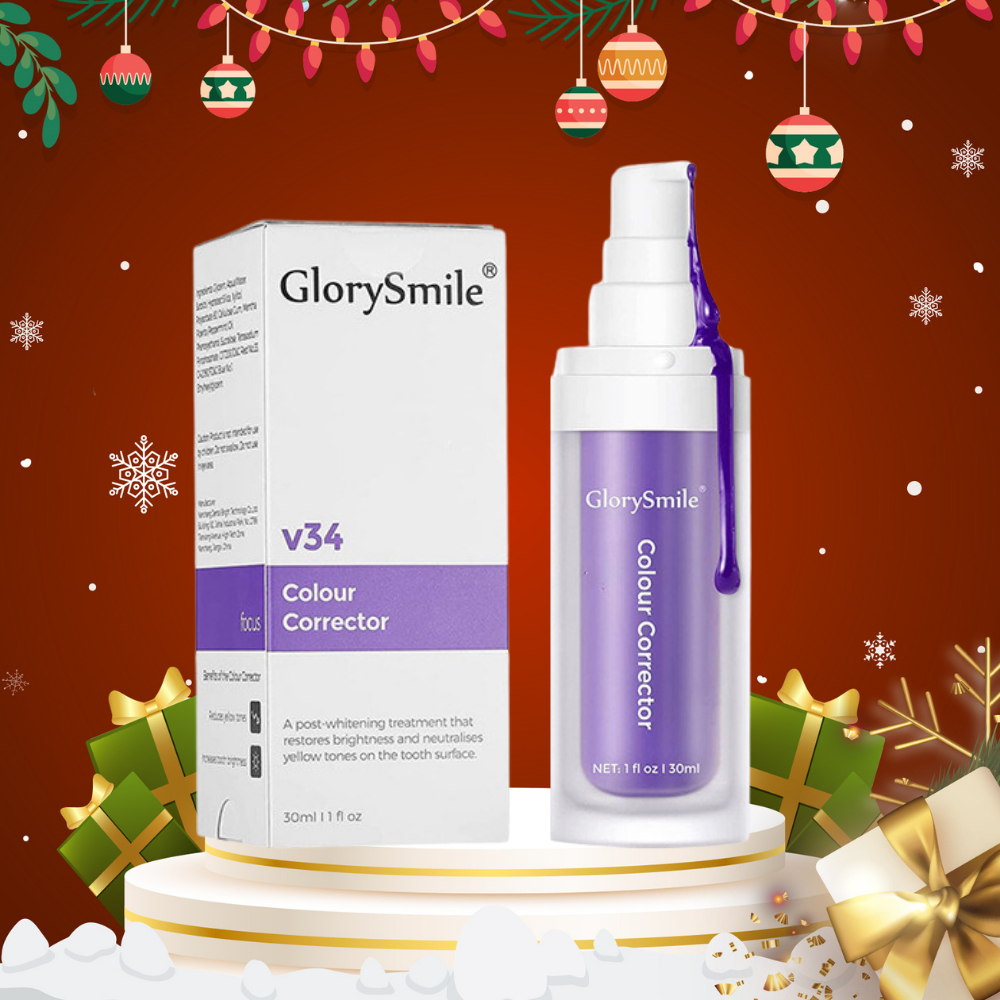 Serum trắng răng V34 Glory Smile, Tinh chất trắng răng tiêu chuẩn Châu Âu V34 trắng răng tự nhiên, an toàn không ê buốt