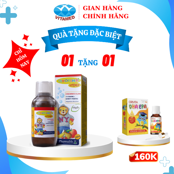 [ Mua 1 Tặng 1 ] Siro Fitobimbi Vitemix - Bổ Sung Vitamin Cho Bé Chai 200ml