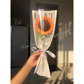 Cành 1 hoa hướng dương handmade gói sẵn