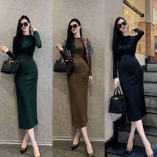 Váy len dài tay, body len dài