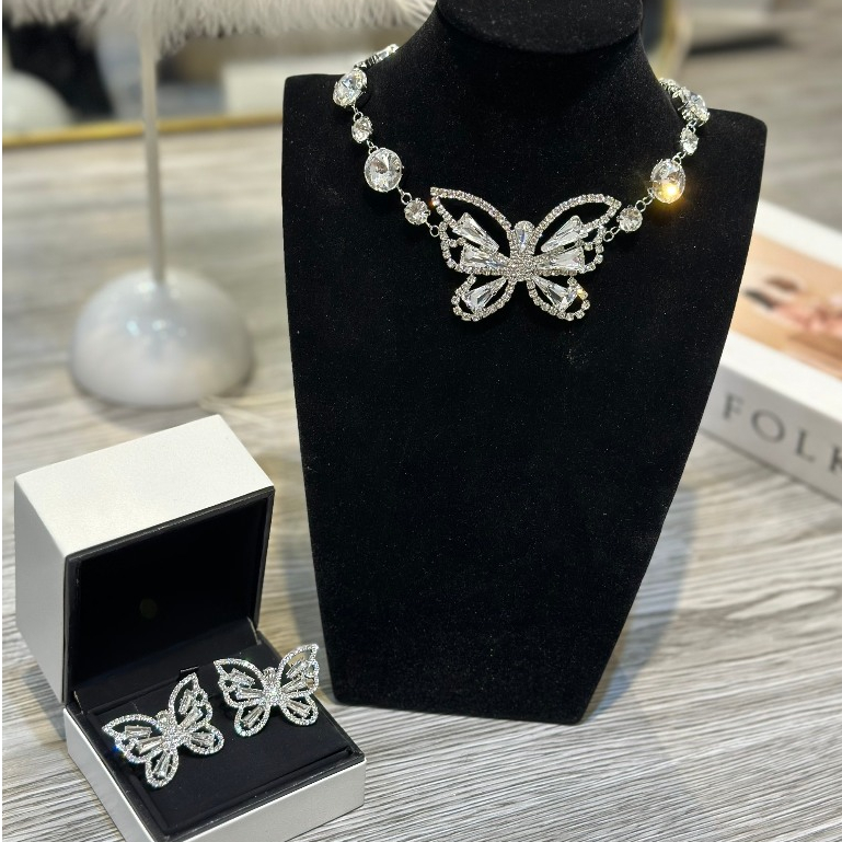 Set Trang Sức Đính Đá Nhân Tạo Cao Cấp Ròm House Dành Cho Phái Đẹp