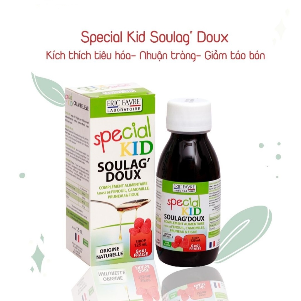 Siro Nhuận Tràng Cho Bé Special Kid Soulag Doux Giúp Kích Thích Tiêu Hóa, Giảm Táo Bón