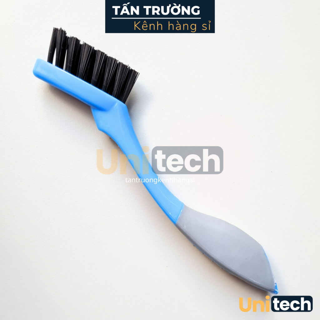 Bàn Chải Lông Cứng Chuyên Vệ Sinh Lốc Máy, Sên Xe Máy, Cọ Cước Cứng Rửa Chi Tiết Ô Tô, Cán Bọc Nhựa