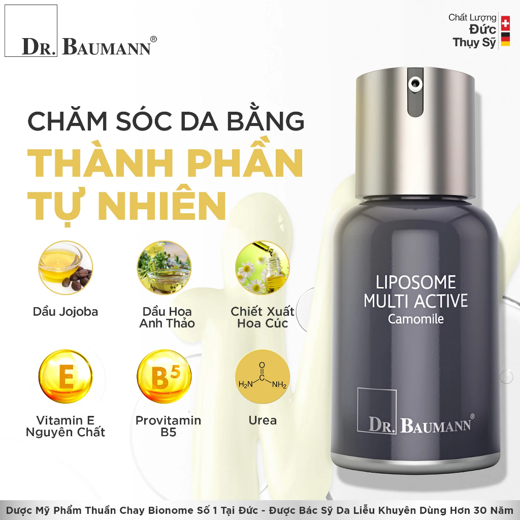 Tinh chất phục hồi da kích ứng Dr. Baumann Liposome Multi Active Camomile 30ml