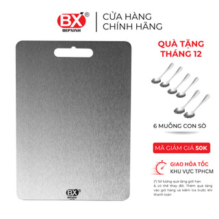 Thớt Inox 304 Bếp Xinh, cao cấp, bền đẹp, an toàn thực phẩm, hai kích cỡ lựa chọn