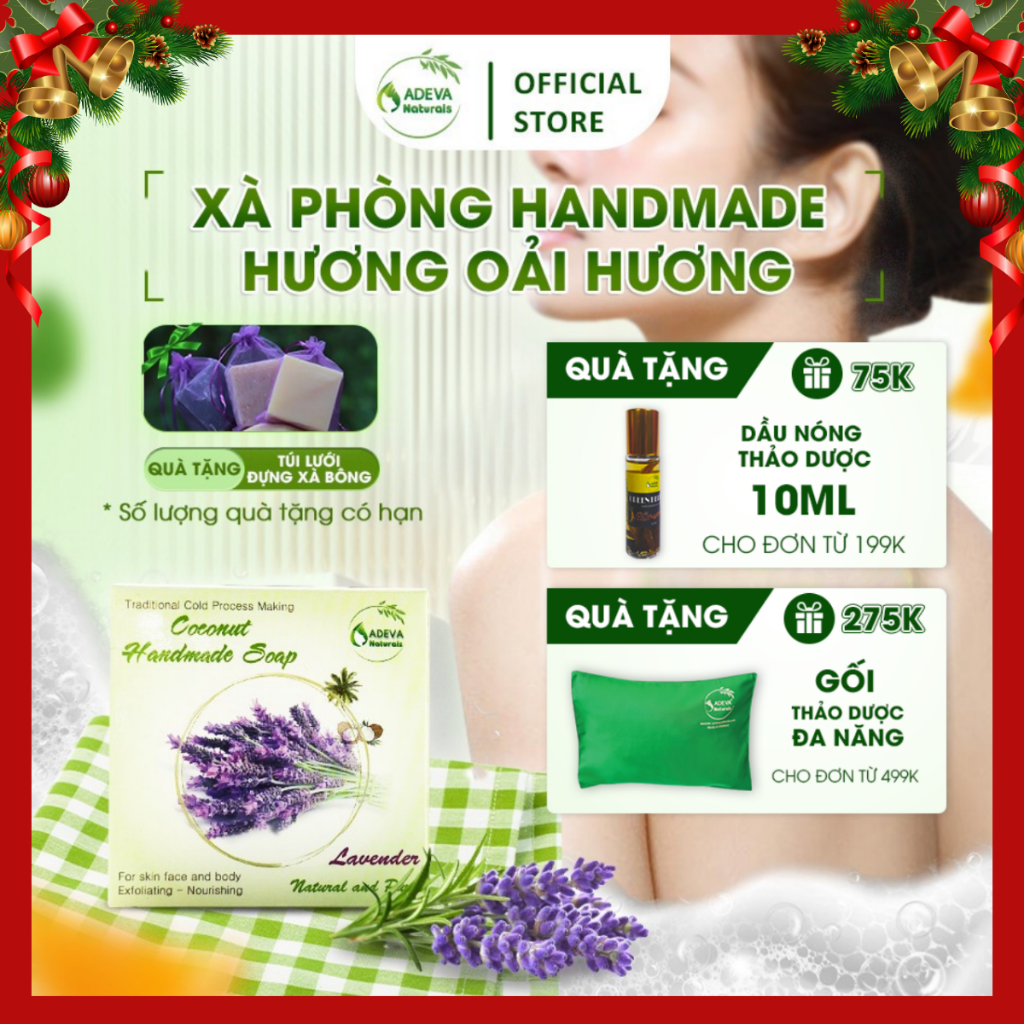 Xà Phòng Cám Gạo Handmade ADEVA NONI Giúp Loại Bỏ Bụi Bẩn Và Tế Bào Chết Trên Da, Giảm Nhờn, Chống Viêm 100G