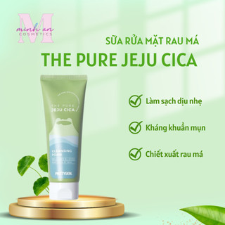 Sữa rửa mặt Jeju Cica Pretty Skin rau má 150ml Hàn Quốc làm sạch sâu các bụi bẩn bã nhờn ngăn ngừa lão hóa da