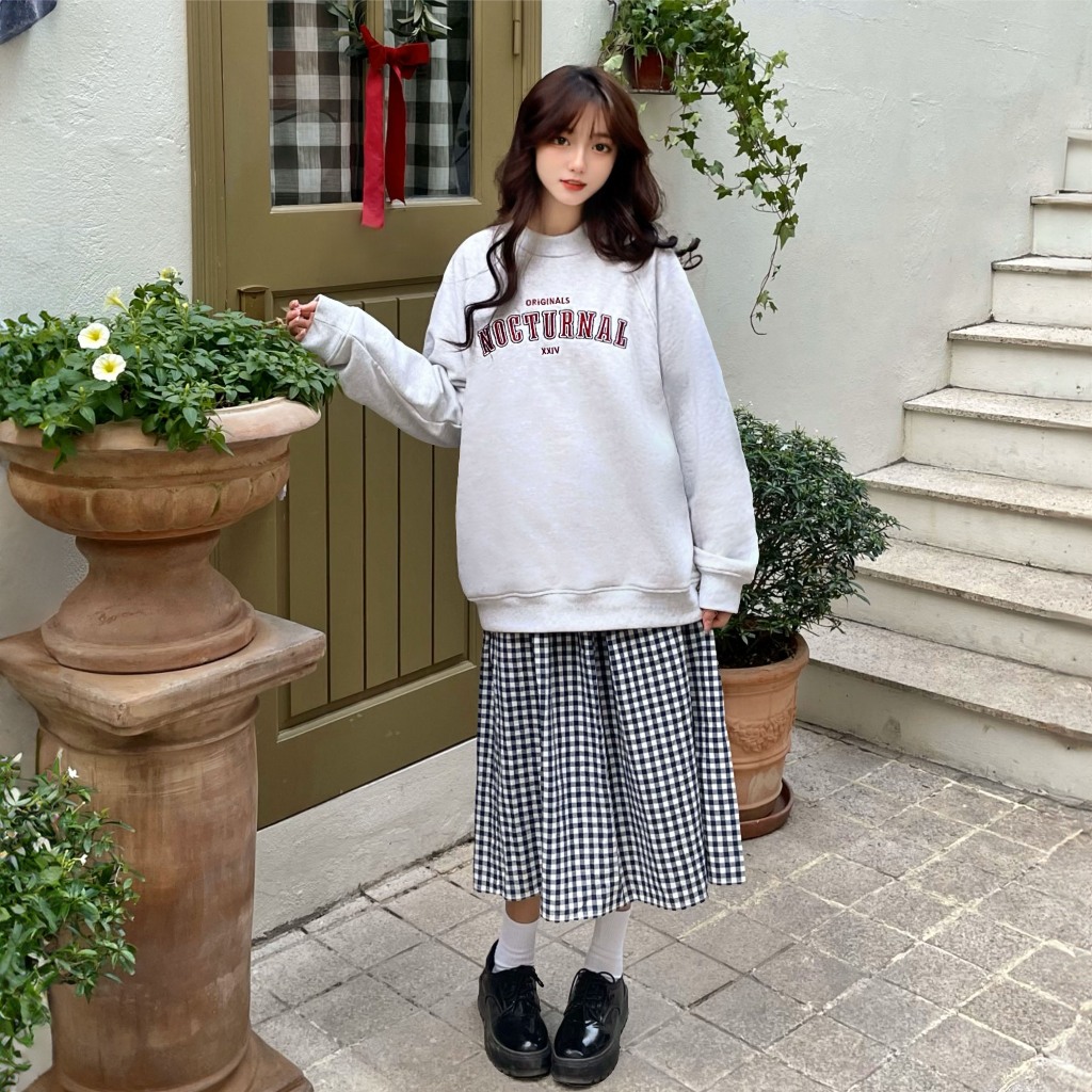 Áo Sweater NOCTURNAL College Sweater Nỉ Chân Cua Cotton 100% Unisex Local Brand