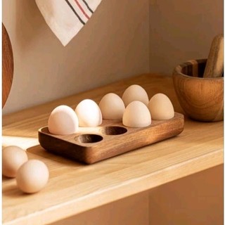 Khay đựng trứng bằng gỗ, Khay đựng nến, khay đựng tinh dầu bằng gỗ, đồ decor bếp bằng gỗ