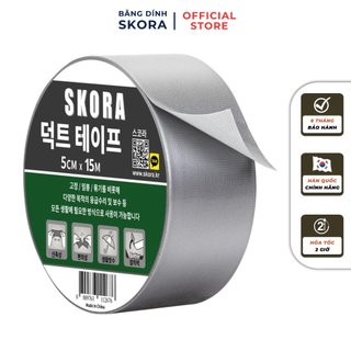 Băng keo vải siêu dính Skora 5cm x 15m băng dính vải đa năng xé tay dễ dàng thương hiệu Hàn Quốc bảo hành 6 tháng