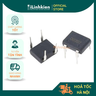 Db207 diode cầu 2a 1000v dip-4 chính hãng