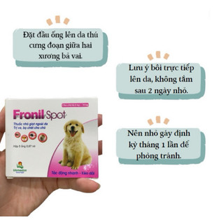 Nhỏ Gáy Cho Chó Mèo FRONIL SPOT Tuýp 0.67ML Phòng Và Ngăn Ngừa Ve Rận Bọ Chét Quay Lại Đến 4 Tuần - PetzoneHCM
