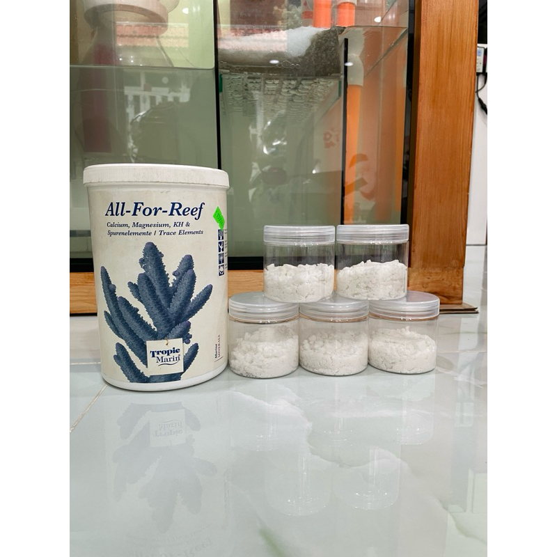 ALL FOR REEF dạng bột bổ sung khoáng chất cho hồ cá biển. chiết lẻ 80g pha 500ml nước RO