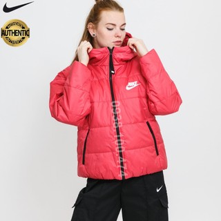Áo khoác phao mùa đông nữ Nike chính hãng có mũ trùm đầu giữ ấm tốt áo phao nữ