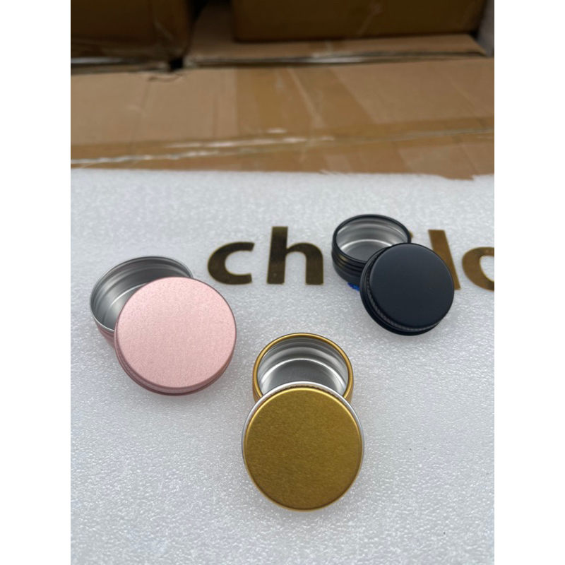 Hũ thiếc mini, hộp nhôm 5gr 10gr 15g 20g 30g 50g, 5ml 10ml 15ml 20ml 30ml 50ml. đựng sáp nước hoa khô