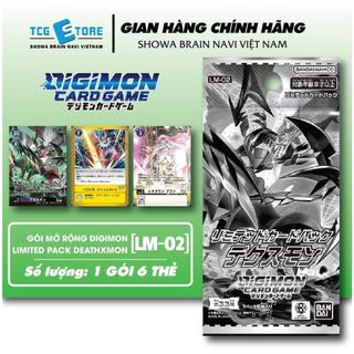Bộ cờ chiến thuật digimon, gói mở rộng lm-02, bandai, phiên bản giới hạn deathxmon 1 gói/6 quân cờ