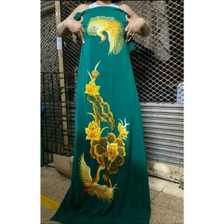 Vải Lụa Ý thêu tay kỹ may Áo Dài