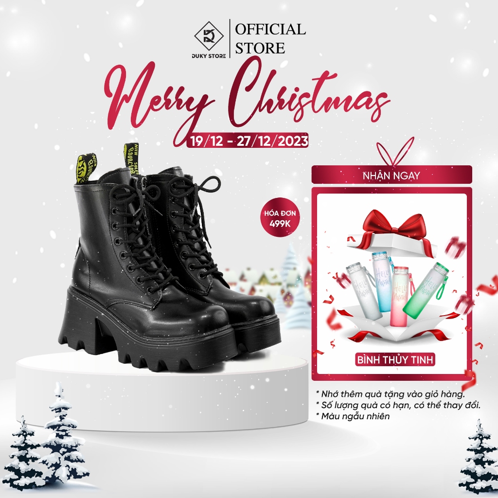 Giày Boots Nữ Đế Cao 8CM, Hàng Cao Cấp Bảo Hành Keo Trọn Đời