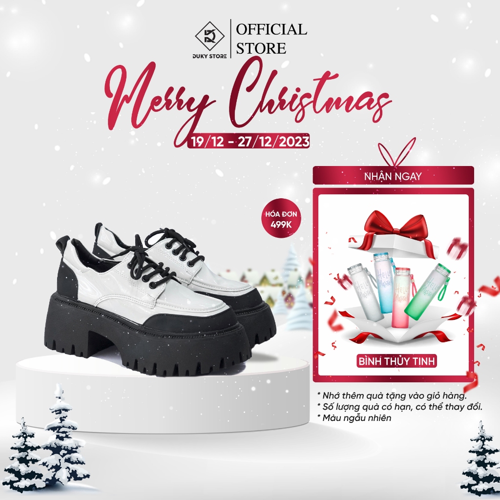 Giày Oxford nữ đế dày 7cm tăng chiều cao cho nữ - Duky Store