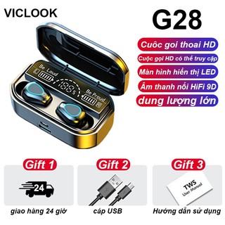 Tai nghe Bluetooth G28 TWS có micrô cảm ứng Tai nghe không dây âm thanh nổi HiFi