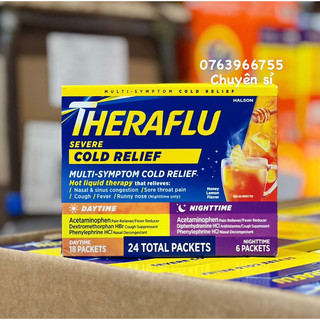 Trà nóng Theraflu Mỹ hộp 24 gói