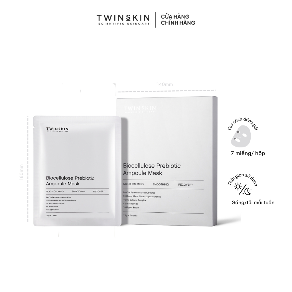 Mặt Nạ Sinh Học Phục Hồi, Giảm Viêm, Củng Cố Hệ Vi Sinh Da - Biocellulose Prebiotic Ampoule Mask 20gr