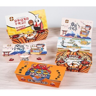 Hộp đựng bánh takoyaki thương hiệu Nhật Bản - Hộp 6v/100 hộp