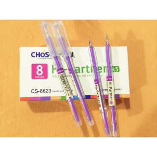Set 5 Bút viết gel nước tím Chosch LENG KENG CS-8623 màu xanh / tím / đỏ / đen ngòi 0.5mm