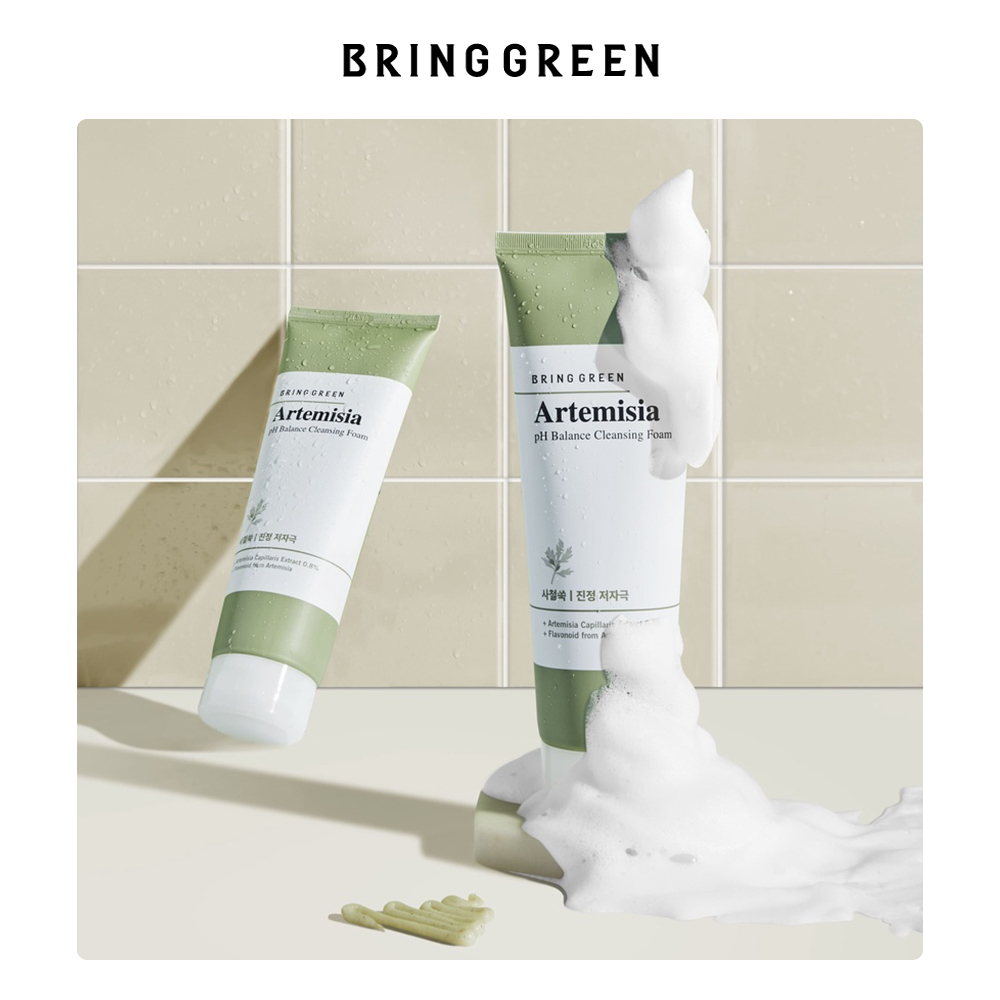 Sữa Rửa Mặt Chiết Xuất Ngải Cứu Bring Green Artemisia PH Balanced Cleansing Foam 200ml