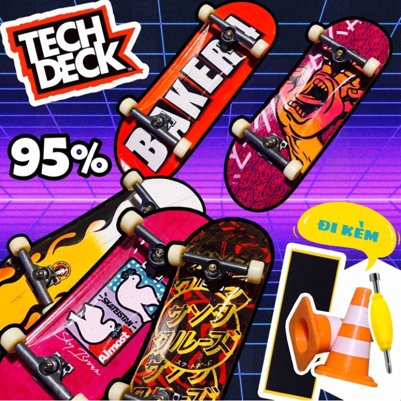 32mm Ván trượt ngón tay fingerboard, chính hãng Techdeck