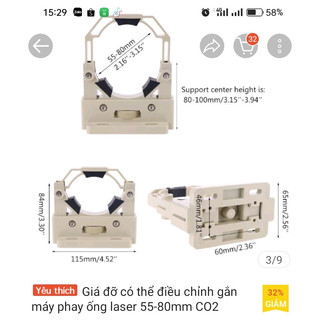 Gá đỡ ống phóng Laser CO2(55-80mm)