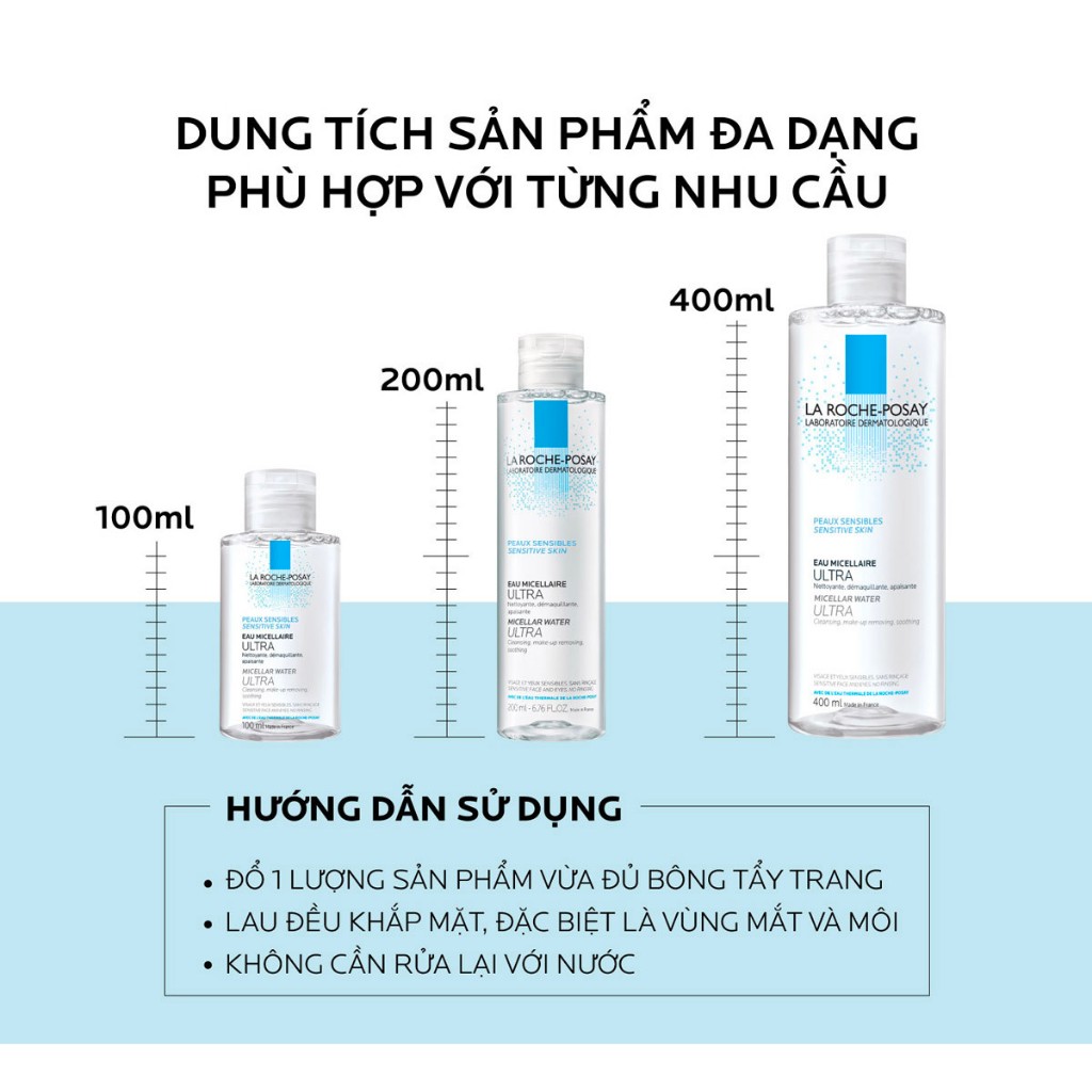 [LA ROCHE-POSAY] Nước Tẩy Trang Dịu Nhẹ Cho Da Nhạy Cảm & Dễ Kích Ứng Micellar Water Sensitive Skin 200ML