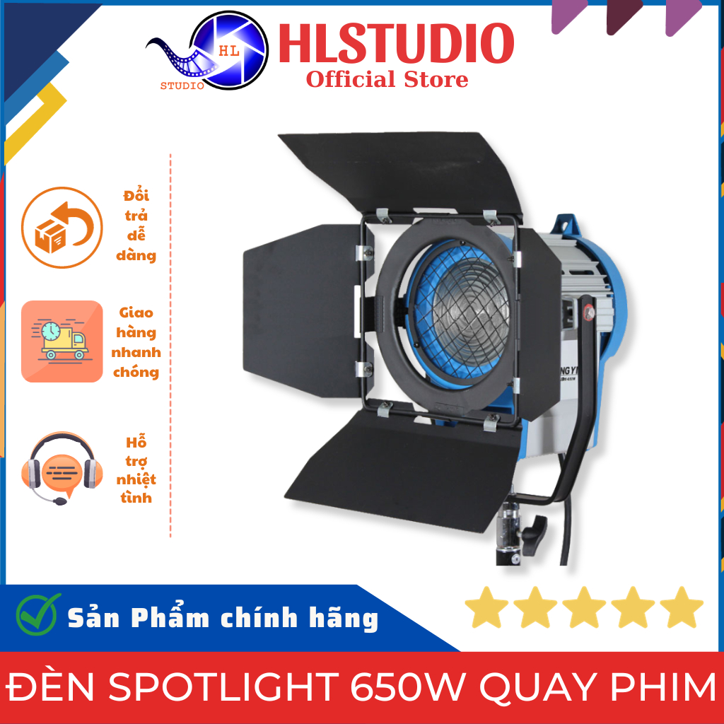 Đèn Spotlight 650W Quay Phim Chuyên Nghiệp HL Studio
