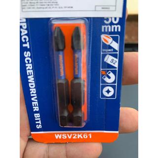 Bộ 2 mũi bắt vít đóng ph2 50mm wadfow wsv2k61