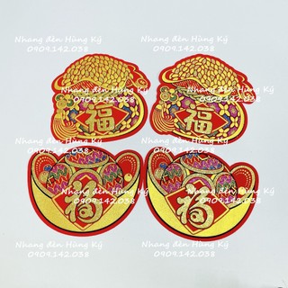 Miếng dán cục vàng - túi tiền trang trí tết