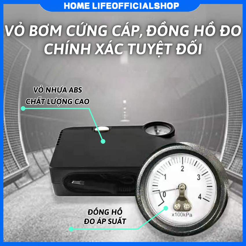 Bơm lốp ô tô 12v siêu mạnh Daihatsu nội địa Nhật Bản bơm xe máy xe đạp xe hơi từ 4-16 chỗ, Máy nén khi bơm lốp ô tô