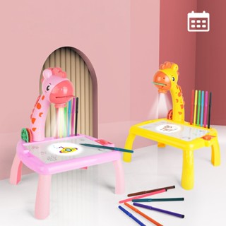 Bàn Vẽ Có Đèn Chiếu Sáng Thông Minh, Máy Chiếu Đa Năng 24 Hình Tranh Cho Bé Tập Vẽ Và Tô Màu Hình Hươu