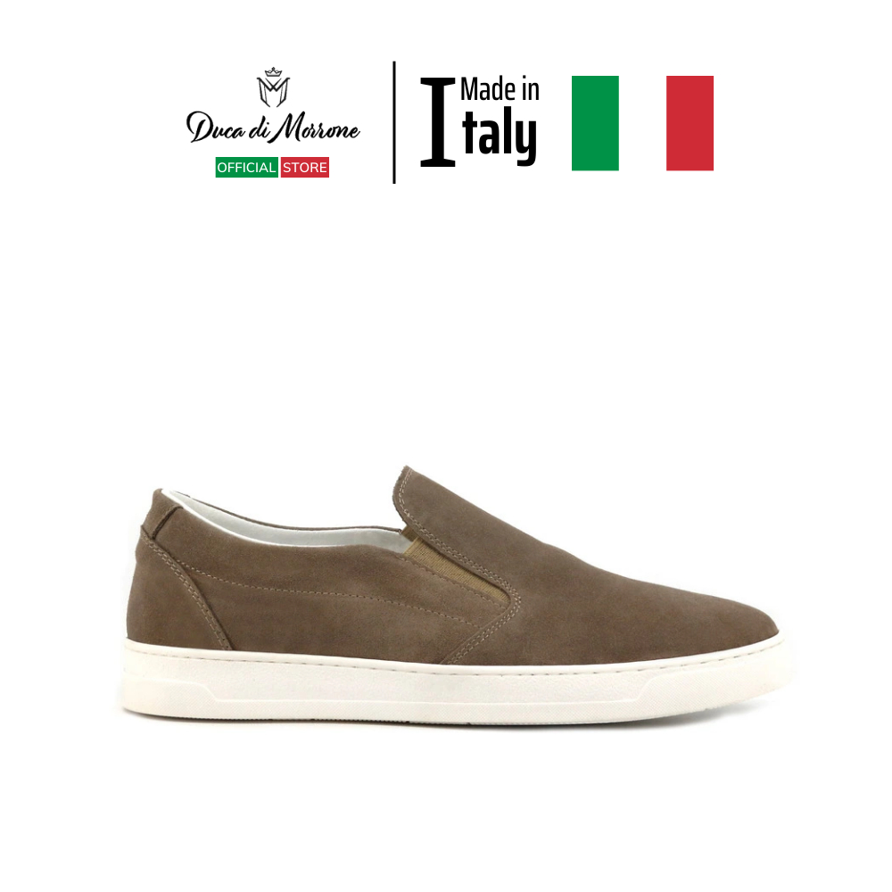 Giày Tây Lười Slip-on Nam Da Lộn DUCA DI MORRONE Dáng thể thao Cao cấp Hàng Chính Hãng - Sản Xuất Tại Ý_ELIA-CAM