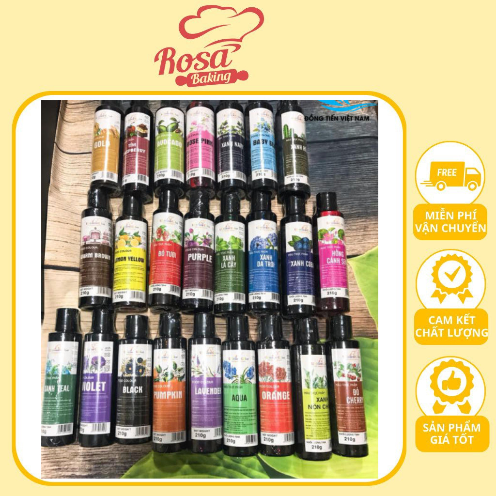  Màu thực phẩm Unicorn làm bánh rau câu bánh kem 210g  24 màu  - Rosa Baking 